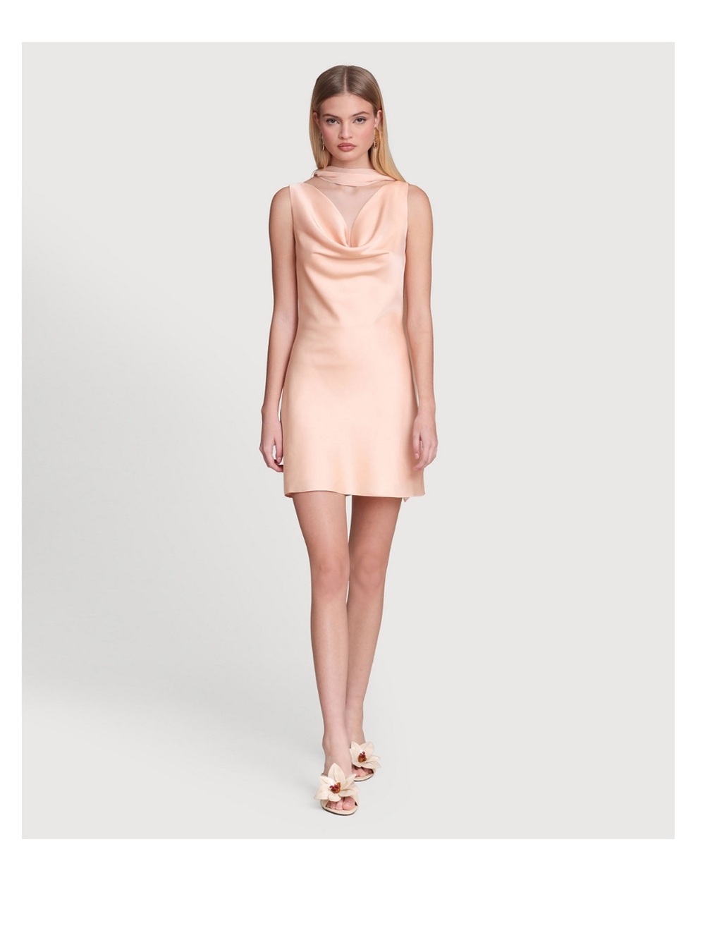 Avec Les Filles Cowl Neck Mini Dress